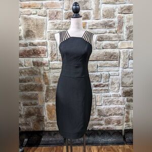NWT Halston Heritage Black Sheath Dress Cocktail Holiday Party LBD Size 6
